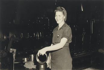 (WORKER PORTRAITS--OHIO) A collection of 43 candid WWII-era employee portraits from the Timken Roller Bearing Company.